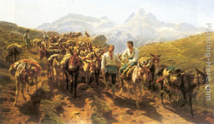 Muleteers Crossing the Pyrenees painting - Rosa Bonheur Muleteers Crossing the Pyrenees art painting